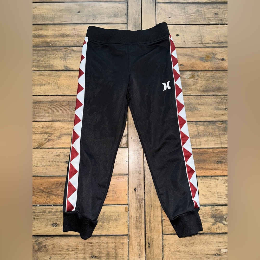 Hurley Kids 4 Black Joggers with Red Triangle Pattern